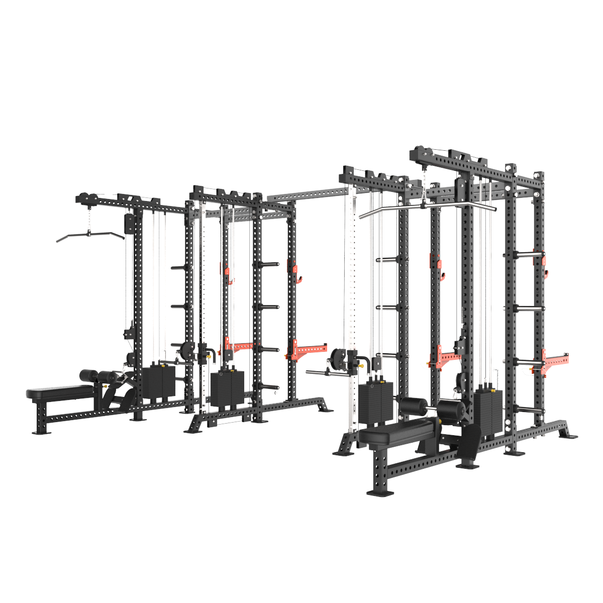 Impulse 2MS две силовые полурамы MS01 с опцией-стойкой для хранения дисков MS00 соединенные между собой перекладиной