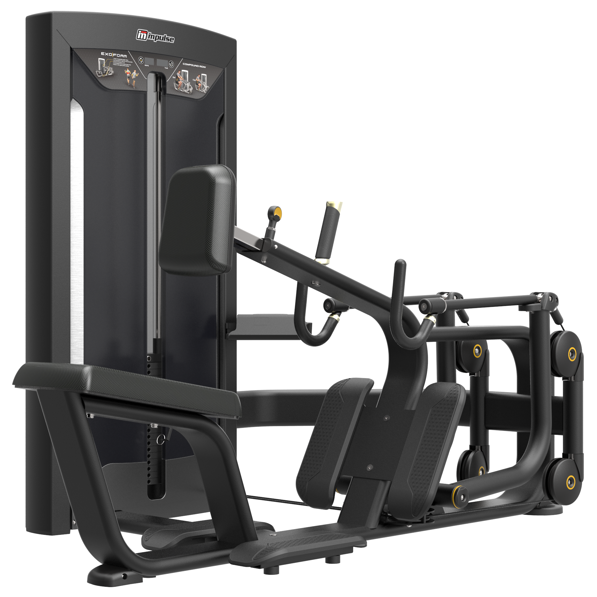 Impulse FE9719 гребная тяга с упором, профессиональный тренажер