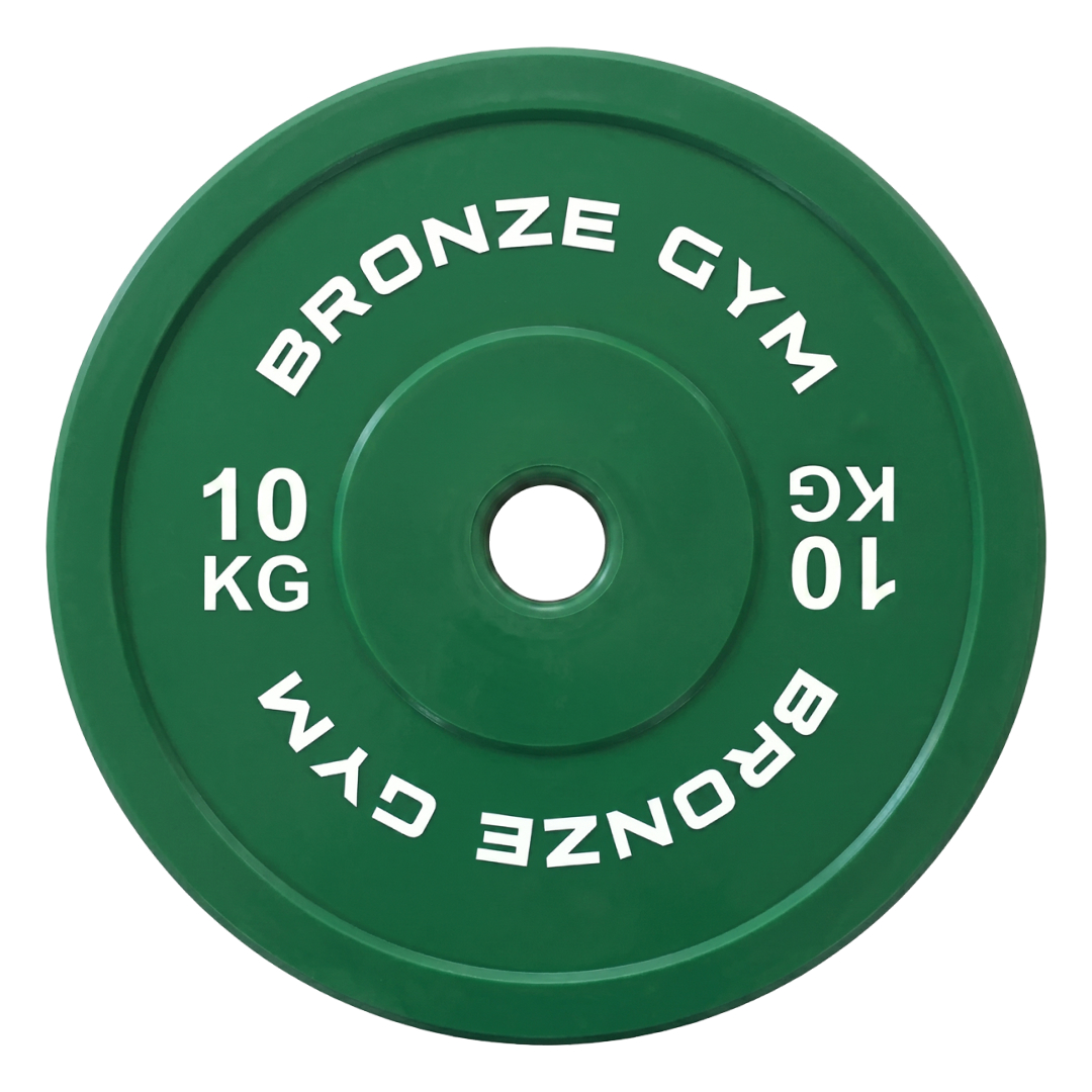 Диск олимпийский BRONZE GYM тяжелоатлетический зеленый 10 кг